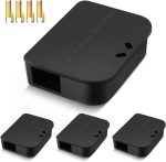 Qualirey 4 Pcs Mouse Bait Stations with Keys, Indoor Outdoor Traps,Black