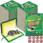 Qualirey 48 Pack Mouse Glue Traps Large Rat Sticky Pads for Rodents