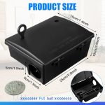 Qualirey 6 Pack Rat Station with Key, 9.8 x 7.5 x 3.9 in - Image 2