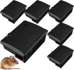 Qualirey 6 Pack Rat Station with Key, 9.8 x 7.5 x 3.9 in