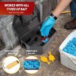 Rat Bait Station Outdoor with Key, Tamper-Resistant Rodent Bait Station, Weather-Resistant Outdoor Bait Box for Indoor Use, 2 Pack (Bait Not Included) - Image 2