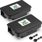 Rat Bait Stations 2 Pack, Lockable Rodent Traps, Indoor & Outdoor