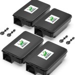 Rat Bait Stations 4 Pack, Lockable Rodent Traps, Indoor & Outdoor