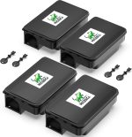 Rat Bait Stations 4 Pack, Lockable Rodent Traps, Indoor & Outdoor