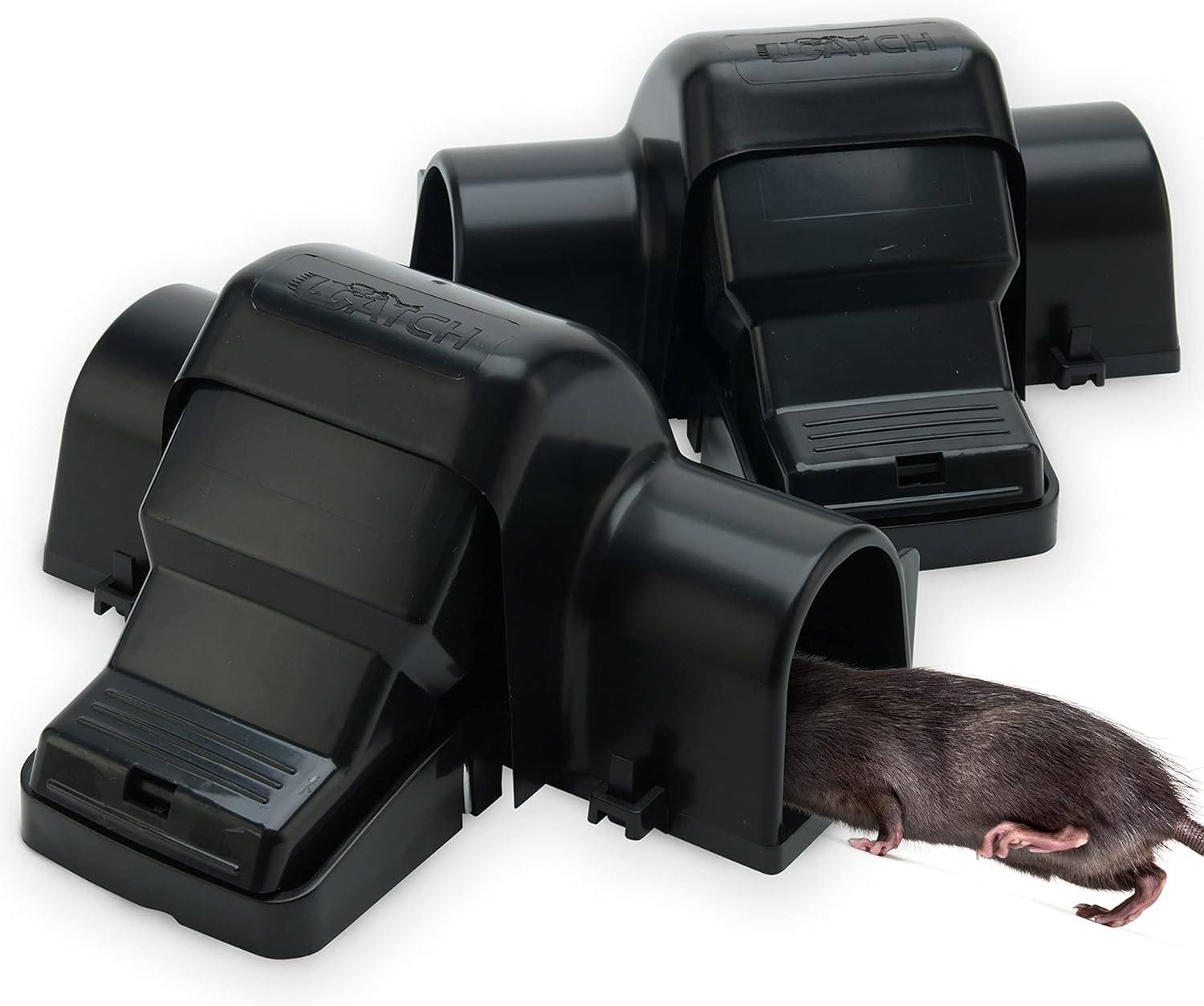 Rat Traps Indoor and Outdoor - Dual-Entry Large Rat Trap Rat Traps Indoor and Outdoor - Dual-Entry Large Rat Trap Outdoor and Indoor for Home, Garden and Restaurant with 99.9% Trap Rate | Easy to Use Rodent Traps with Safe Hands Free Design - UCatch - Image 1