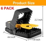 Reusable Mouse Traps for Indoor Use – Plastic Mice Traps with Sensitive Trigger, Easy to Set Rodent Control for Home, Kitchen, Garage - Image 2