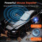 Rodent Repellent for Car Engines, Battery Powered Ultrasonic Mouse Squirrel Repellent, Under Hood Rat Repellent for Car, Garage, Basement, Warehouse - Image 2