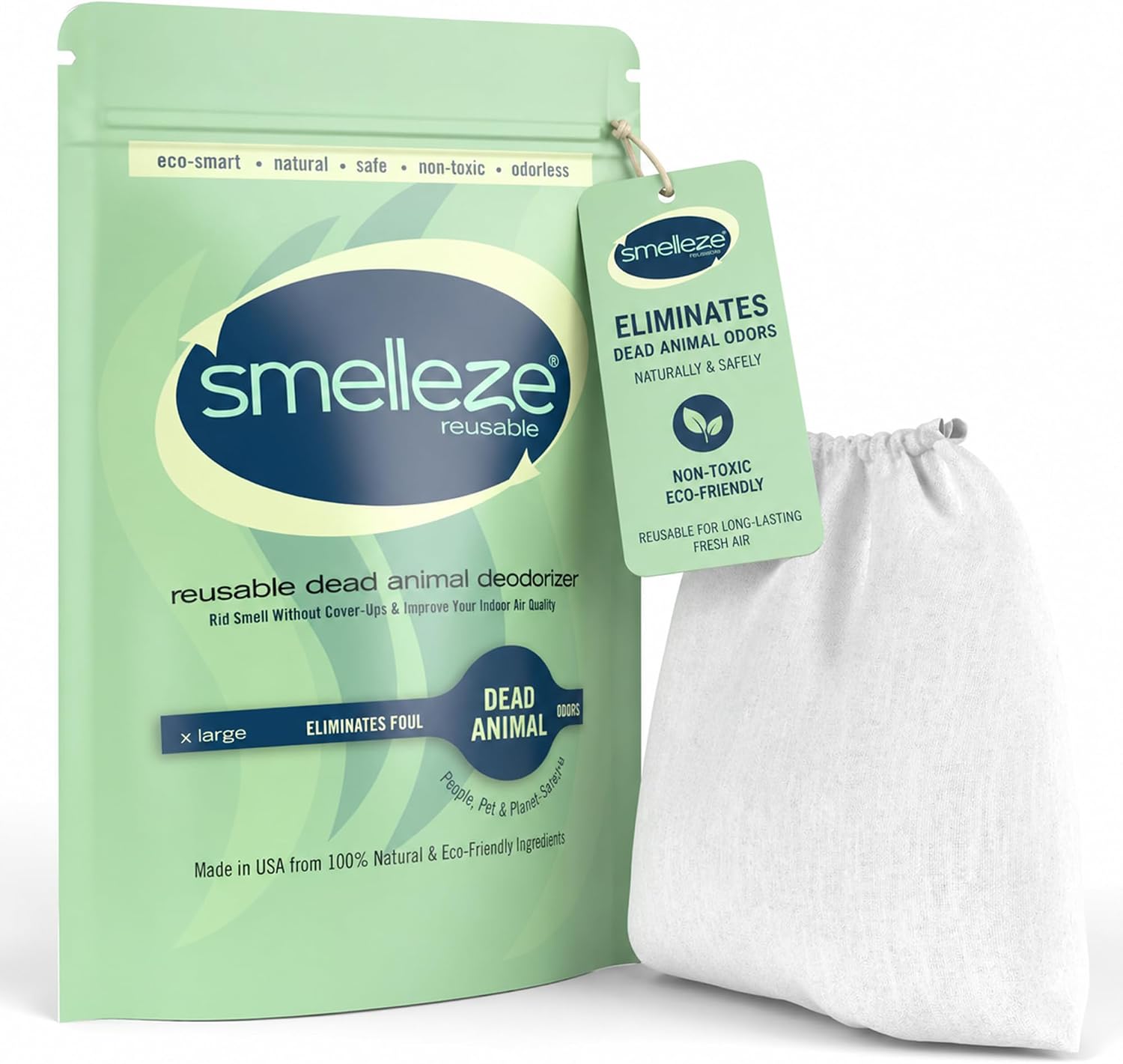 SMELLEZE Dead Animal Odor Eliminator for Home - Reusable Pouch SMELLEZE Dead Animal Odor Eliminator for Home - Reusable Pouch - Image 1