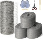 Steel Wool Mesh Mice Control, Mouse Rat Traps Fill Rodent Control for Holes