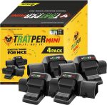 Tratper Mouse Tunnel Traps. Prevents Accidental Triggering with Dual Tunnel Design. Covered Snap Traps for Humane Kill, Safe and Reusable, Pest Control for Mice, Indoor & Outdoor Use, 4 Pack