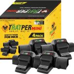 Tratper Mouse Tunnel Traps. Prevents Accidental Triggering with Dual Tunnel Design. Covered Snap Traps for Humane Kill, Safe and Reusable, Pest Control for Mice, Indoor & Outdoor Use, 4 Pack