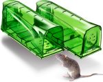 Trazon Humane Mouse Traps Catch and Release That Work Mouse Traps No Kill Live Mouse Traps Reusable Mouse Traps for House Garage Outside Small Mice Multiple Mice - 2 Pack