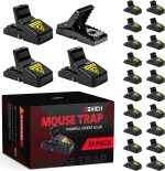 USKICH 24 Pack Mouse Traps Indoor for Home, Mouse Trap for House Indoor Kill, Reusable Mice Traps, Small Rat Traps for Home, Quick-Set Effective Mousetraps for Family