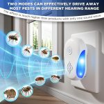 Ultrasonic Pest Indoor Repeller, Repellent for Mouse, Rats, Cockroaches, Spiders, Ants, Bugs, Plug-in Control Device (6 Pack) - Image 2