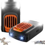 Ultrasonic Pest & Rodent Mouse Squirrels Repellent, Plug-in Electronic Rat Bat Bug Spider Repeller, Battery Operated Deterrent Control Mice for Car Engines, Replace Mouse Traps Indoor, Outdoor 2 Pack