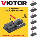 Victor Power-Kill Mouse Traps, 6-Pack Humane Snap Traps