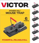 Victor Power-Kill Mouse Traps, 6-Pack Humane Snap Traps