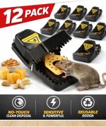 Wysteria Mouse Traps 12 Pack for Mice, Reusable Snap Traps Indoor for Home, No-Touch Safe Design, Quick Set Sensitive Trigger, Mice & Small Rat Catcher for Kitchen, Garage, Basement - Image 2