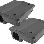 iTrap Mice & Rat Bait Stations – 2 Pack Rodent Control Boxes, Child & Pet-Safe Locking Design, Indoor/Outdoor Use with Mounting Brackets