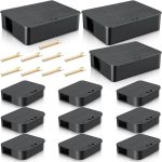 12 Pack Key Required Rat Station Box 3 XLarge & 9 Compact Outdoor Mouse Bait Stations Box Lockable Weather Resistant Bait Boxes for Indoor & Outdoor