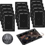 12 Pack Mouse Glue Traps, Pre-Scented Sticky Glue Boards for Mice, Black