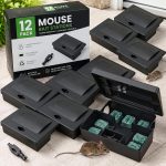 12 Pcs Mouse Bait Station with Key PP Plastic Rodent Trap Rat Box
