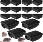 16 Pack Rat Bait Station, 4 Large Rat Bait Box & 12 Small Mouse Trap
