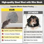 Steel Wool Mice Control Kit with Wire Mesh, 3 Pack 0000 Steel Wool Roll - Image 5