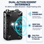 2026 New Rodent Repellent for Car Engines Ultrasonic Mouse Repellent Plug-in Battery Operated Car Rodent Repellent Under Hood Keep Mice Rat Squirrel Out of Car, Attic, Garage, Barn(2Pack) - Image 4