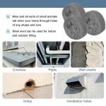 Steel Wool Mice Control, 3 Pack 3" x 11.5 Ft Mouse Hole Filler, Mice Barrier Mouse Gap Filler for Garden, House, Garage, Prevent Animals from Entering Holes, Siding, Pipeline, Vents - Image 4