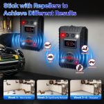 Ultrasonic Rodent Repellent for Car Engine, 2 Pack Rat Repellent for Car with LED Strobe Light, Mouse Deterrent for Cars Garage - Image 3