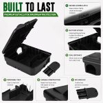 4 Pack Rat Bait Station, 10.3" x 8.5" x 4.2" Rodent Station - Image 3