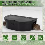 6 Pack Mouse Bait Station Rat Box with Security Key, Black - Image 3