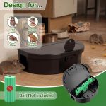 6 Pack Mouse Bait Station Rat Box with Security Key, Black - Image 4