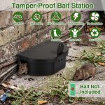 6 Pack Mouse Bait Station Rat Box with Security Key, Black - Image 8