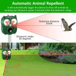 Solar Animal Repeller, Ultrasonic Repellent, Motion Detection, LED Flashing Light, Dog, Cat Repellent, Squirrel, Raccoon, Skunk, Rabbit, Rodent, Fox, Deer, etc. - Image 4