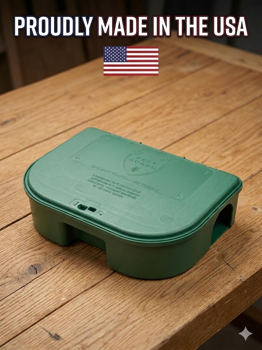 Rat Bait Stations - Large Enough for Rats - Durable, Plastic - Compatible with Any Bait Type - Indoor/Outdoor Use - 1 Pack - Includes 1 Station and 1 Key - Image 3