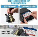 8 Pack Rodent Bait Station Keys for Protecta LP, EVO Protecta, Aegis Mouse Bait Station, Bell Labs, EZ-Clean, Heavy-Duty Plastic Assorted Replacement with 8 Key Rings & 4 Warning Labels. - Image 5