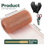 Copper Mesh Rodent Control Kit, 5 Inch x 35ft - Image 2