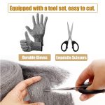 1Pack Steel Wool for Mice Control 3.2" x10.5 ft Wool, Gap Filler for Home & Garage, DIY Bundle with Gloves & Scissors - Image 3