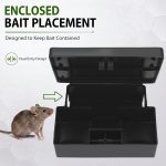 12 Pcs Mouse Bait Station with Key PP Plastic Rodent Trap Rat Box - Image 3