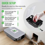 Rat Bait Stations 2 Pack, Clear Lid, Lockable, Indoor & Outdoor - Image 3