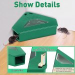 Qualirey 6 Pcs Upgraded Mouse Bait Station with Key & Visible, Green - Image 3