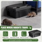 Rat Stations Large Rodent with Key Reusable Mouse Stations Mice Blocks Heavy Duty Boxes for Outdoor Rodents Blocks Station, Bait Not Included, Black (11 x 7 x 4.7 Inches,Classic,2 Pcs) - Image 6