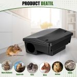 6 Pcs Rat Stations Large Rodent with Key Reusable Mouse Stations Mice Blocks Heavy Duty Boxes for Outdoor Rodents Blocks Station, Bait Not Included, Black (9 x 7.7 x 4.3 Inches,Classic) - Image 3