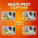 Glue Mouse Traps for Rats and Mice, Peanut Butter Scented Sticky Traps, Non-Toxic Pest Control, Indoor & Outdoor Use, 12 Pack - Image 5