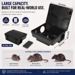 4 Pack Rat Bait Station, Tamper-Resistant Rodent Box with Key - Image 2