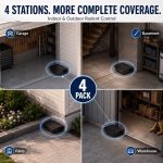 4 Pack Rat Bait Station, Tamper-Resistant Rodent Box with Key - Image 3