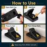 Blinc Mouse Trap, 2 Pack Heavy Duty Snap Trap, High Sensitivity, Reusable Mice Catcher and Killer for Indoors, Garage, Kitchen - Image 5