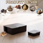 12 Pack Key Required Rat Station Box 3 XLarge & 9 Compact Outdoor Mouse Bait Stations Box Lockable Weather Resistant Bait Boxes for Indoor & Outdoor - Image 3